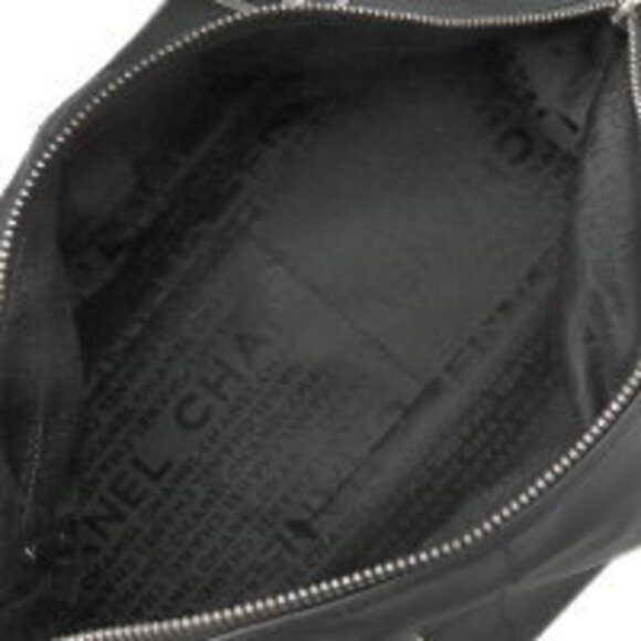 Chanel Chocobar Leather Handbag Black Boston Bag - Picture 13 of 13